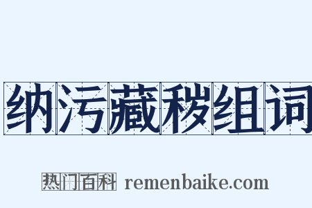 纳污藏秽组词是什么意思的图片